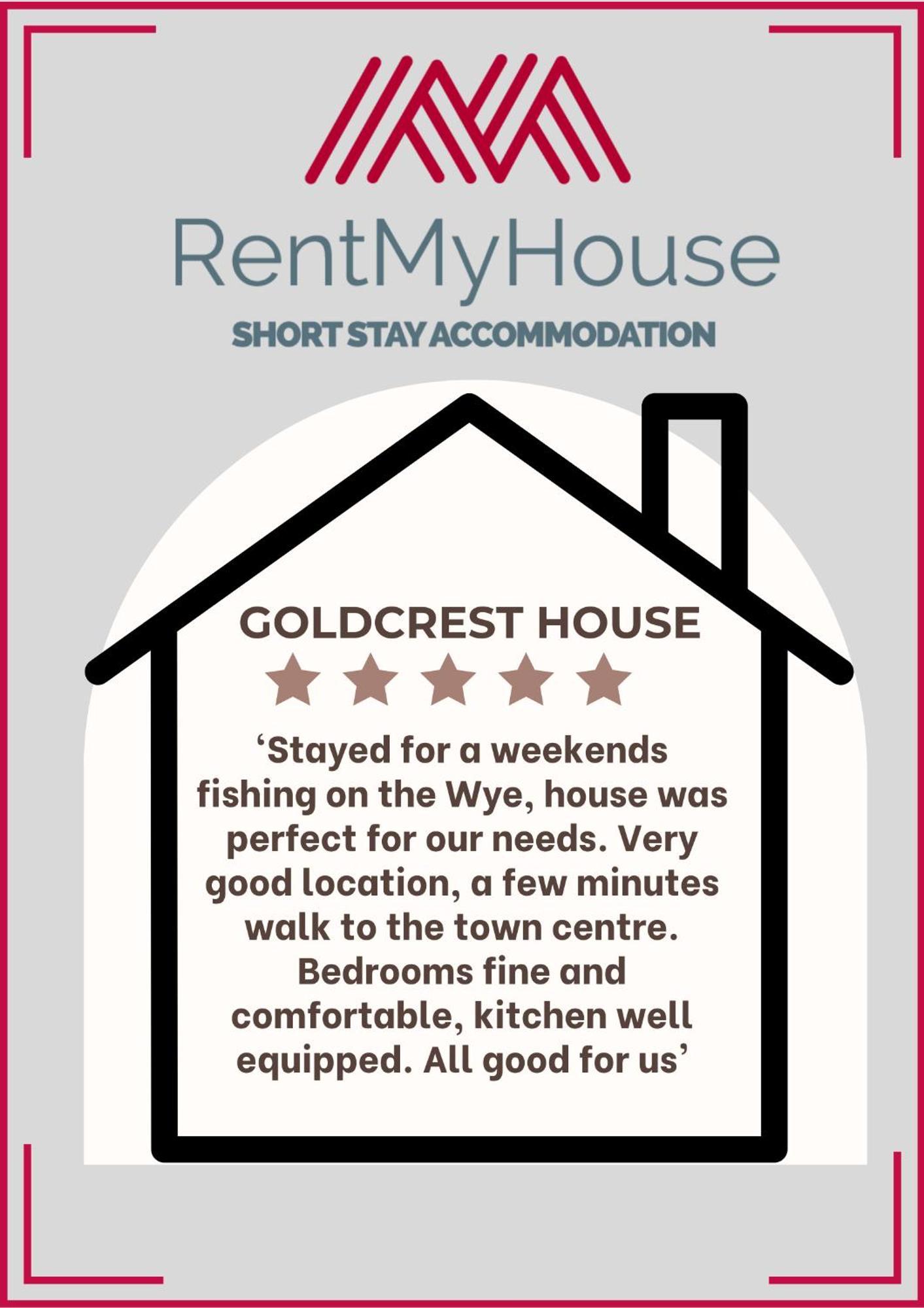 - Goldcrest House - 4 Bedroom House With Parking, Located Very Close To Centre & River Wye - Sleeps Up To 6 Guests - Hosted By Rentmyhouse *